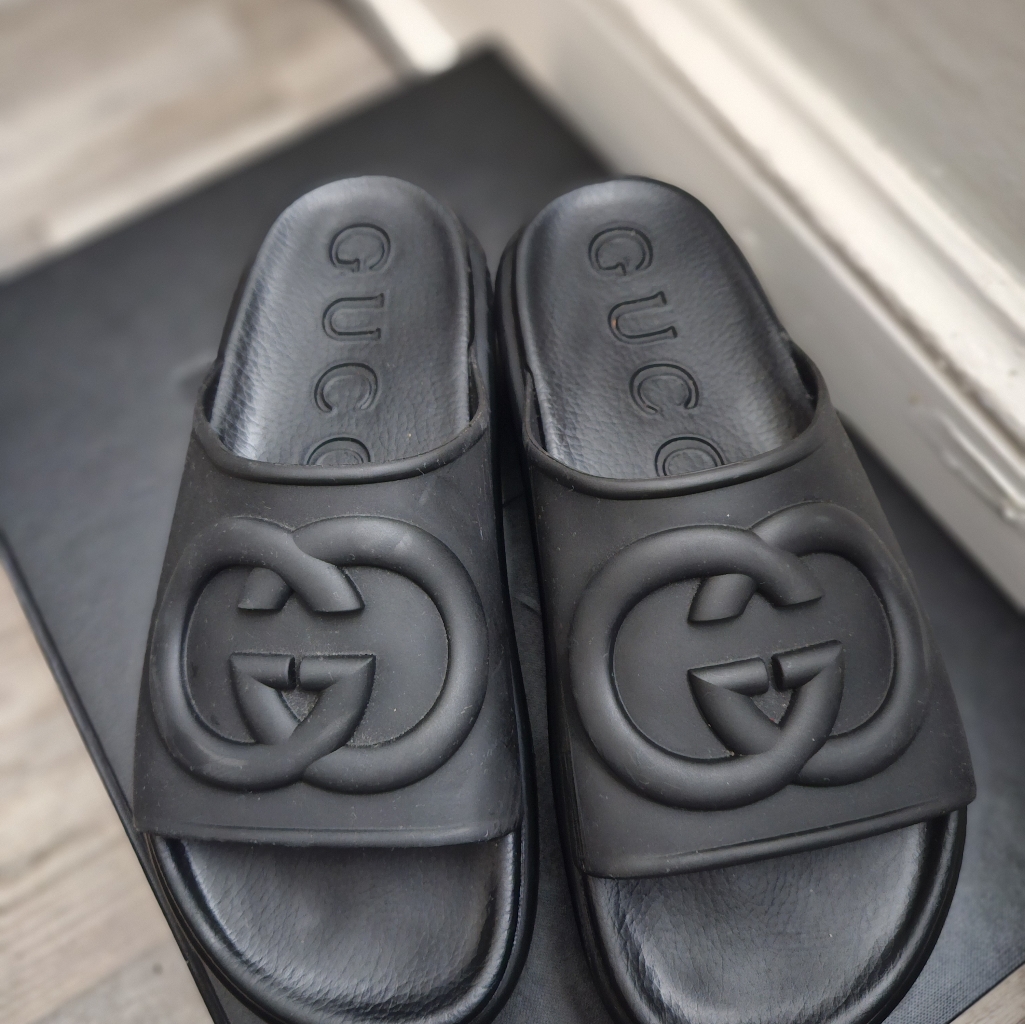 Black Gucci Platform Sandals